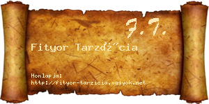 Fityor Tarzícia névjegykártya